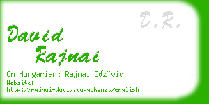 david rajnai business card